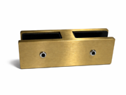 Glass Clamp - Glass to Glass - Brushed Gold